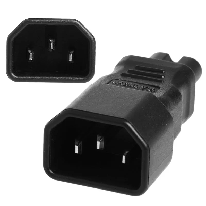 

IEC 320 Kettle 3-Pin C14 Male To C7 Female Power Converter Adapter Plug-Socket Dropshipping