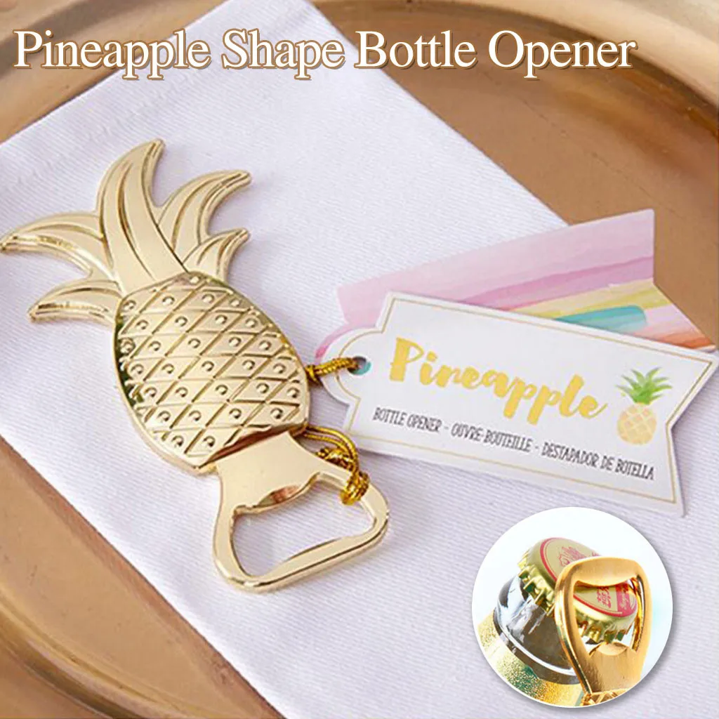 

Creative Glod Pineapple Shape Bottle Opener Wedding Small Gifts Alloy Beer Glass Cap Opener Household Necessities Kitchen Tools
