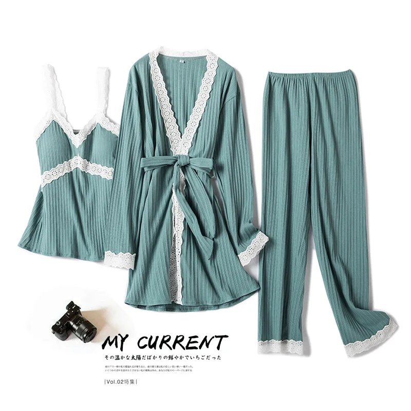 Пижама MECHCITIZ женская осенне зимняя теплая из хлопка|Комплекты пижам| |