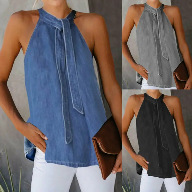 

Женская Сексуальная Холтер с открытыми плечами без рукавов, Приталенная футболка, топы, блузка, рубашка, женские топы с бретельками, Женская...