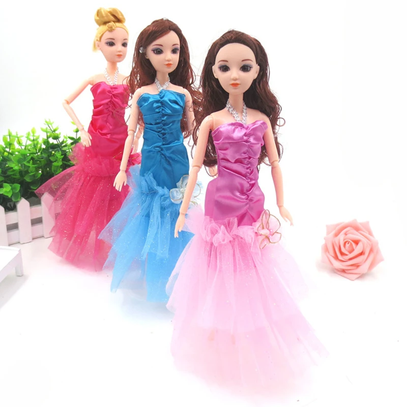 

Fashion Evening Dress Outfits for Barbie CD FR Kurhn BJD Doll Clothes Accessories Dollhouse Role Play