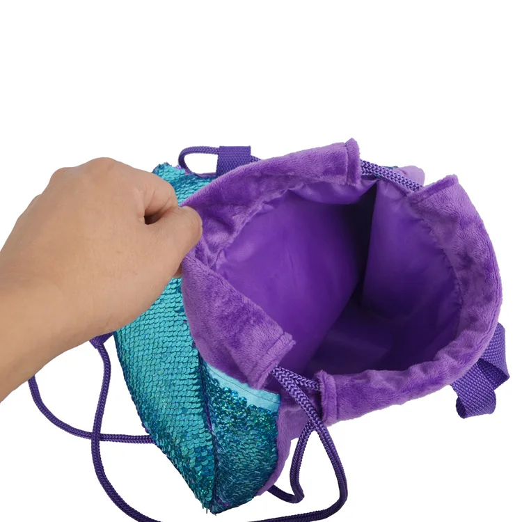 

Reversible Sequin Drawstring Backpack Colorful Fabric for Kids Girls 2021