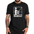 Новинка футболка с рыбаком, модная динамичная Мужская рубашка с забавным дизайном, с коротким рукавом, мягкая и дышащая 100% хлопковая Европейская рубашка