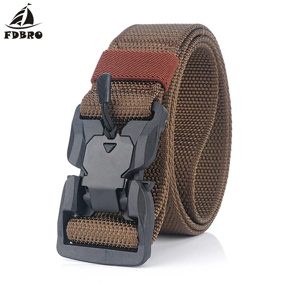 FDBRO боевой ремень с магнитной пряжкой тактический военный Регулируемый из