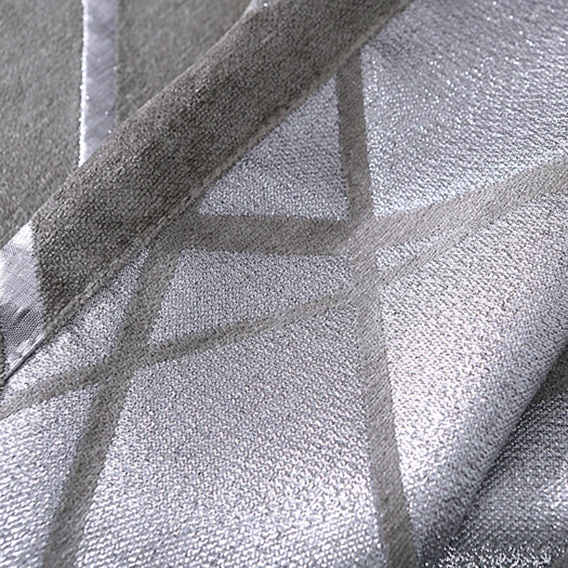 

Cotton Linen striped Modern Luxury Window Curtains for Living Room Kitchen Black Curtain French Window Treatments Grommet