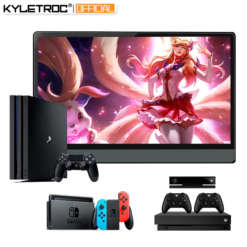 

14inch 1080P/Touch Portable Gaming Monitor NTSC 72% 1920x1080P HDR 300cd Brightness IPS FHD Portable Nintendo Switch Monitor