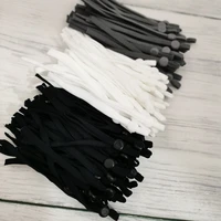 wholesales 500pcs 5mm width mask rope sewing elastic band cord with adjustable buckle white black rope diy making accessories