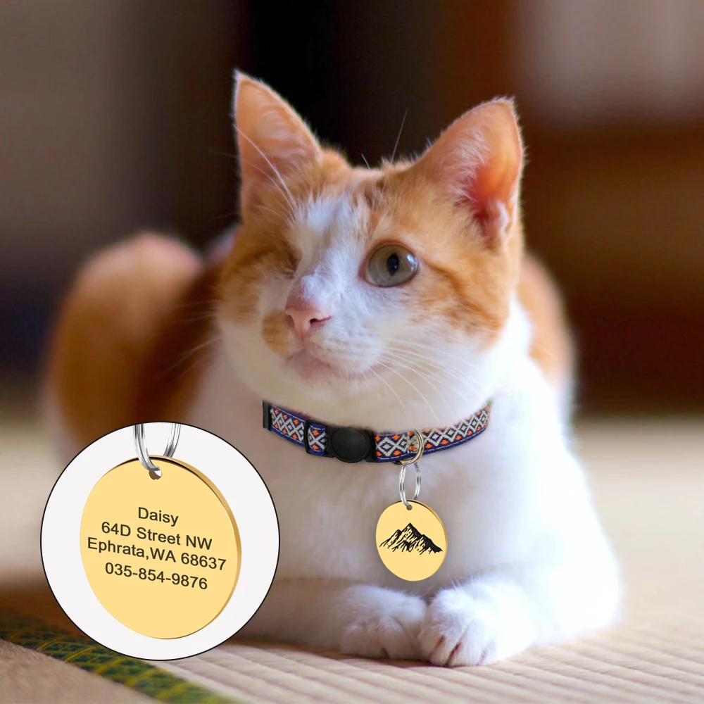 Заказная идентификационная бирка для собаки кошки персонализированные круглые