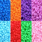 Пластиковые акриловые однотонные бусины-ведра с большим отверстием, 6 Х9 мм, 100 шт.