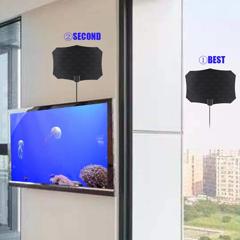 Новая цифровая ТВ Антенна Крытый HD стабильный усилитель сигнала цифровая ТВ антенна HD tv 80 миль диапазон 25 дБ антенны ТВ сигнал приемник