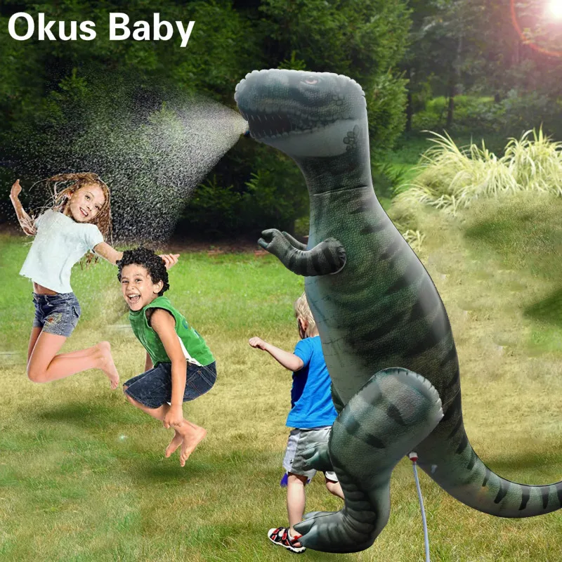 

2021 детский надувной пляжный Фотофон в форме животного динозавра распылитель воды поливальная игрушка для лета газон сад задний двор