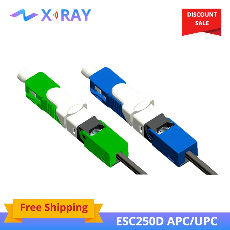 UNIKIT 50/100/200 шт./упаковка FTTH ESC250D APC Одномодовый волоконно-оптический разъем SC для