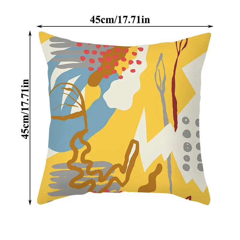 

Abstract Painting Pillow Cases Tree Leaves Animals Photo Cushion Cover For Home Car Sofa Decorative Throw Pillowcases