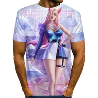 men graphic t shirts round neck 3d print summer short sleeve daily tops league of legends tees