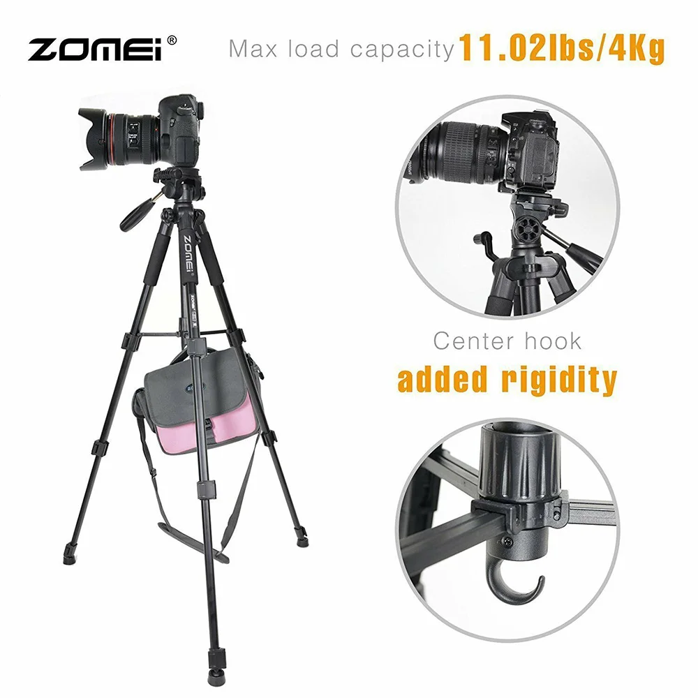 Портативный штатив ZOMEI Z666 Pro 56 дюймовый компактный легкий для камеры с