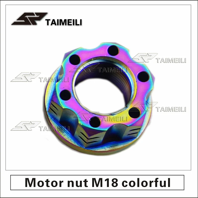 1/pcsTitanium сплав фланцевые гайки M16P1.5 M18P1.5 M20P1.5 гайка мотоцикла GR5 материал|Гайки| |