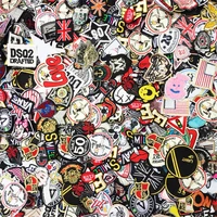 100pcslot random mix iron on and sew on badge patches for fashion clothes decoration apparel fabric backpack sewing appliques