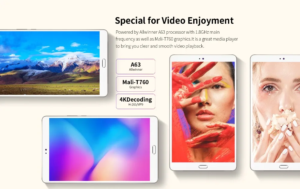 Teclast M8 8 4 дюймов 2560x1600 четырехъядерный процессор 4K видео g сенсор планшеты 3 ГБ ОЗУ