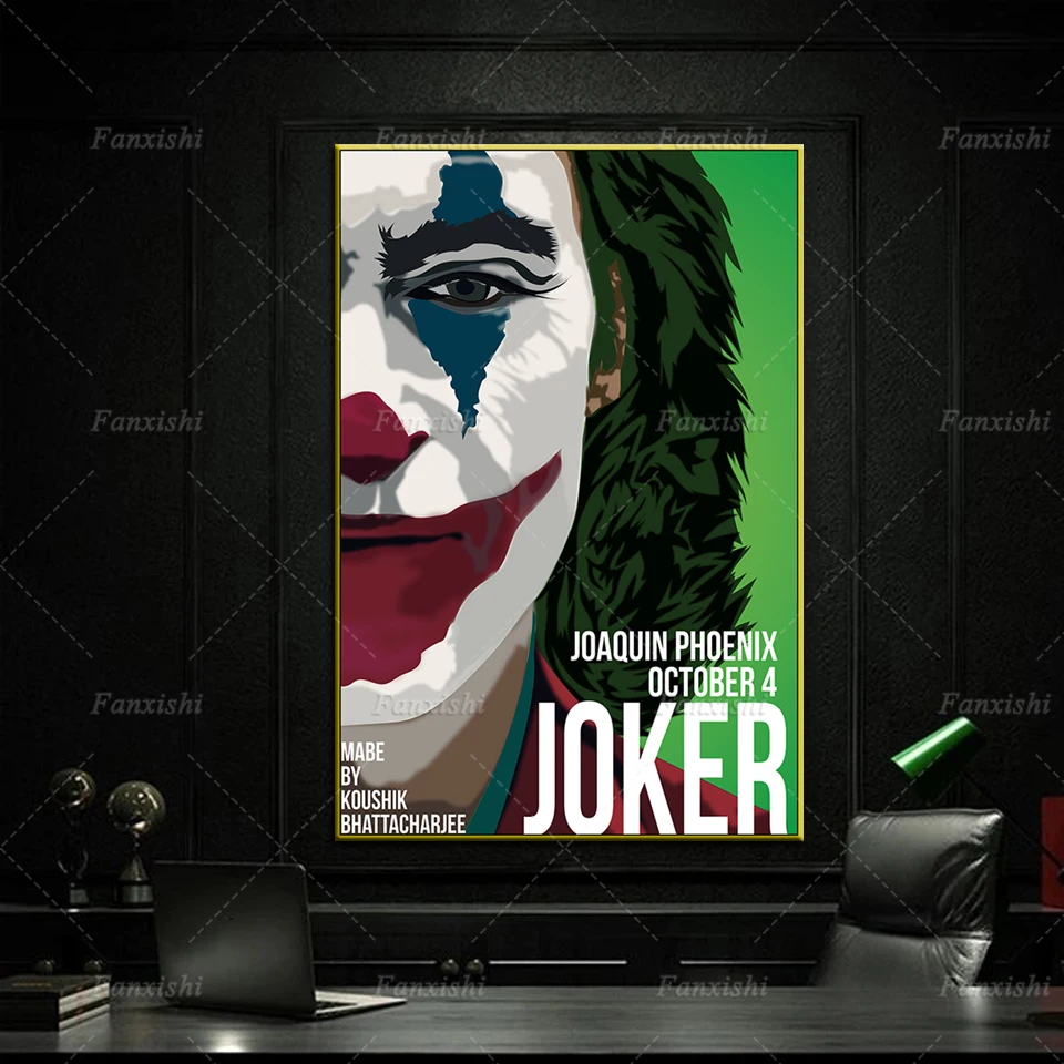 

Joker Movie Poster Design Abstract Wall Art Prints Canvas Modular Pictures For Bedroom Living Room Home Decor Painting Frame