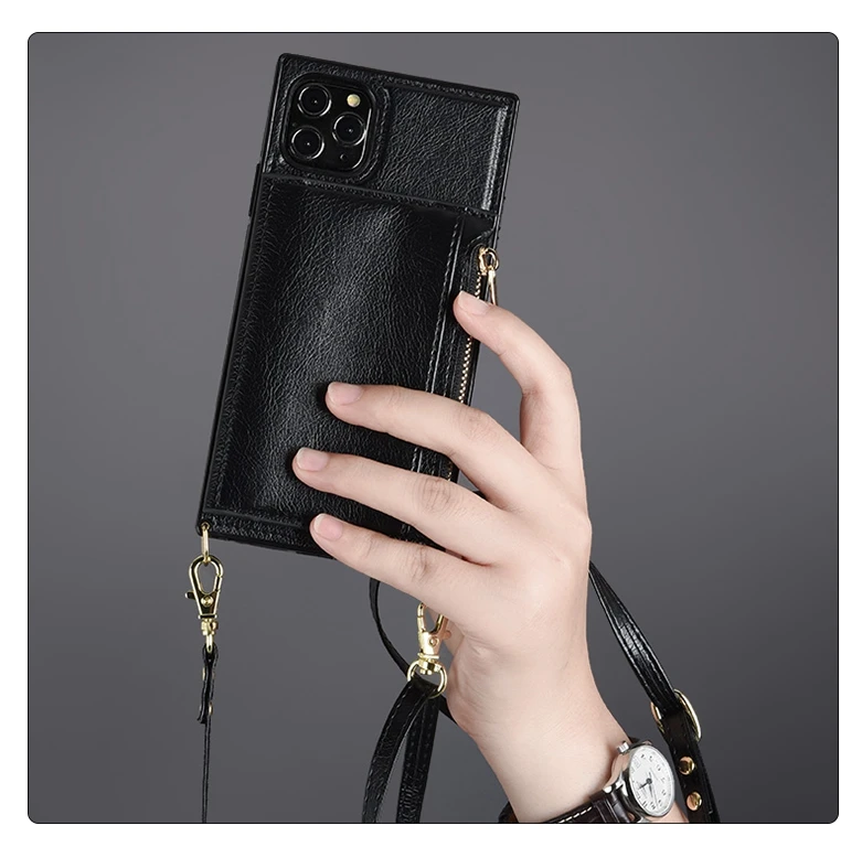 

Luxury Wallet Card Crossbody Shoulder Strap leather case for iphone 11pro max CASE for iphone XS MAX 6s 7 8 Plus X XR SE 2020