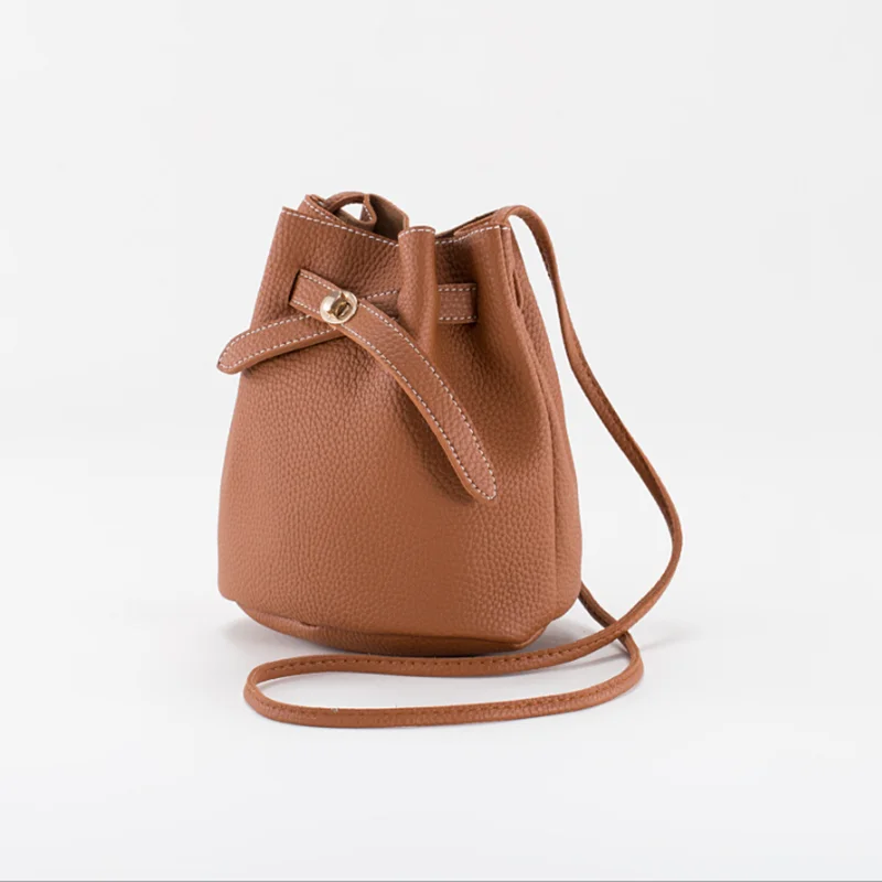 Новая модная женская сумка личи сумка-мессенджер сумка-ведро на шнурке плечо |