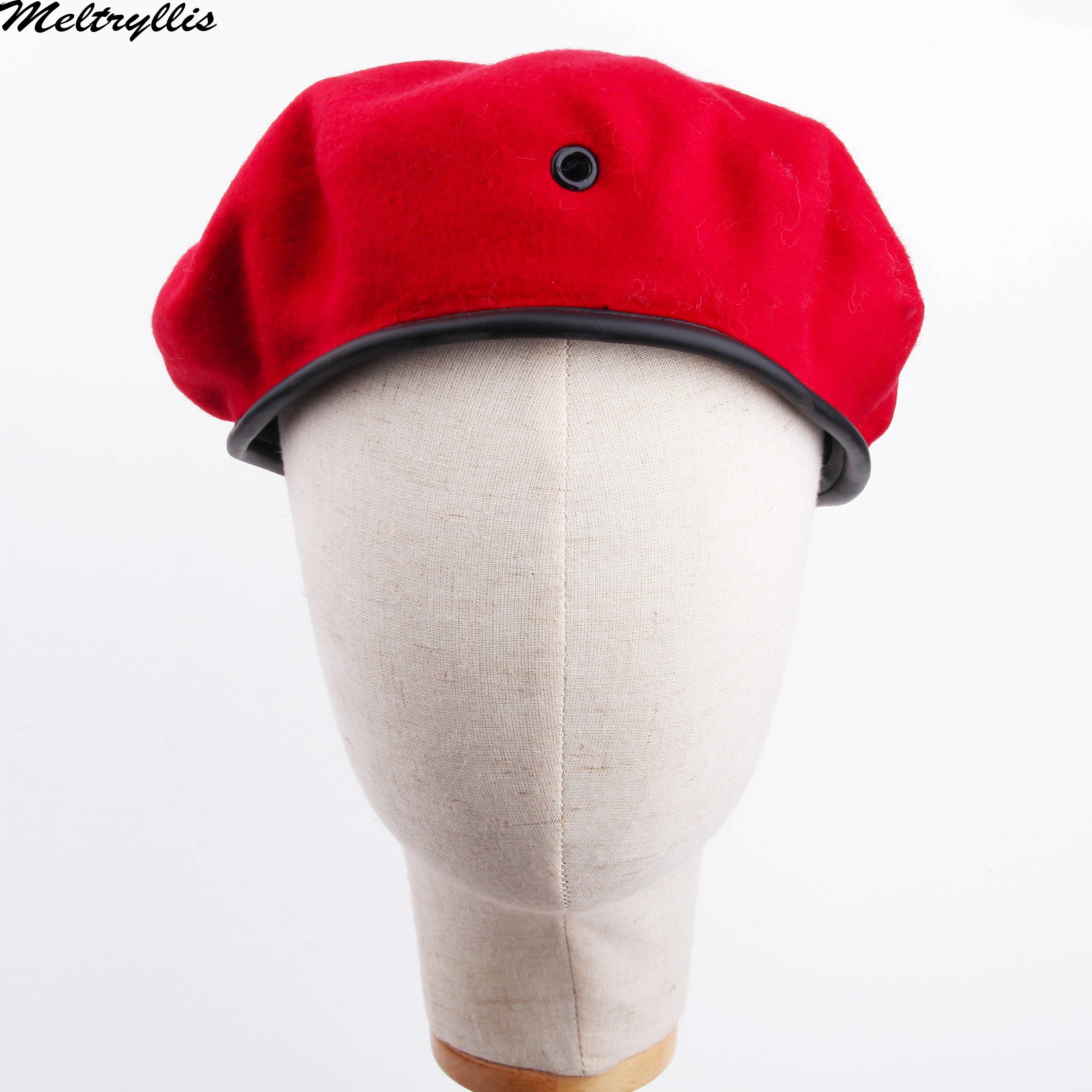 [Meltryllis] дешевые модные новые женские шерстяные одноцветные береты весенне-зимние