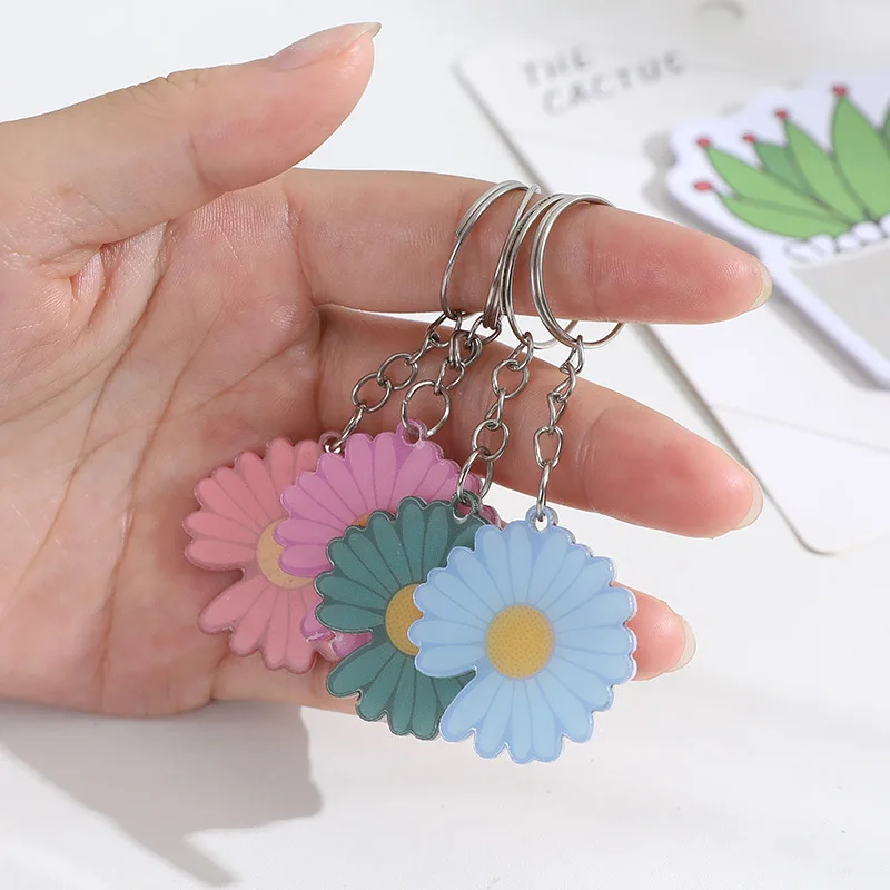 Веб знаменитости Горячая Стиль маленький брелок с маргариткой простой и свежий