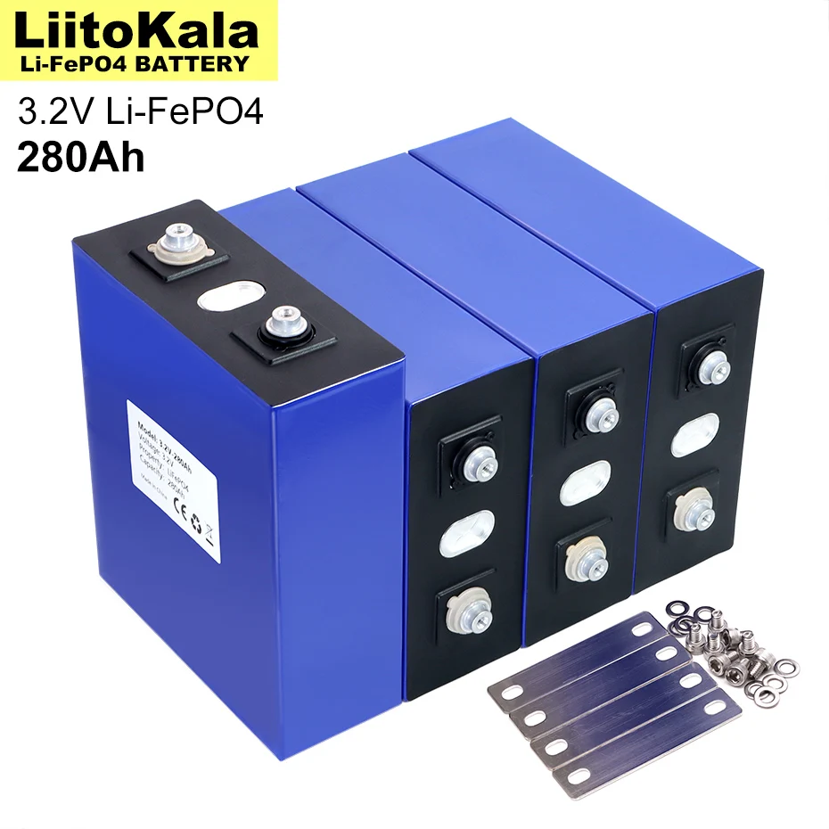 16x 3.2V 280Ah LiFePO4 batteries DIY 4s 12V 24V 280AH Rechargeable battery pack for Electric car RV Solar Energy storage system |