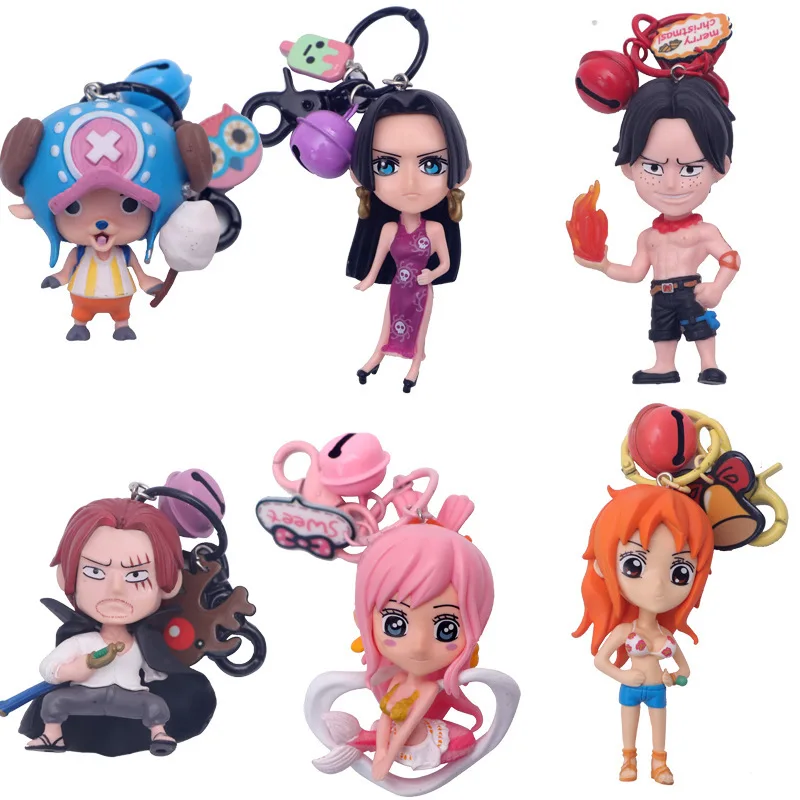 Аниме One Piece фигурка брелок японский мультфильм ПВХ луффи Череп Скелет автомобиль