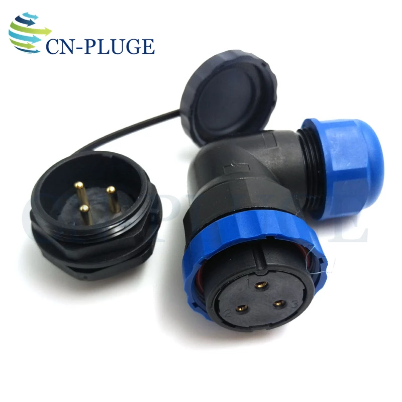 Водонепроницаемый авиационный соединитель SP28 типа 3 контакта диаметр 28 мм