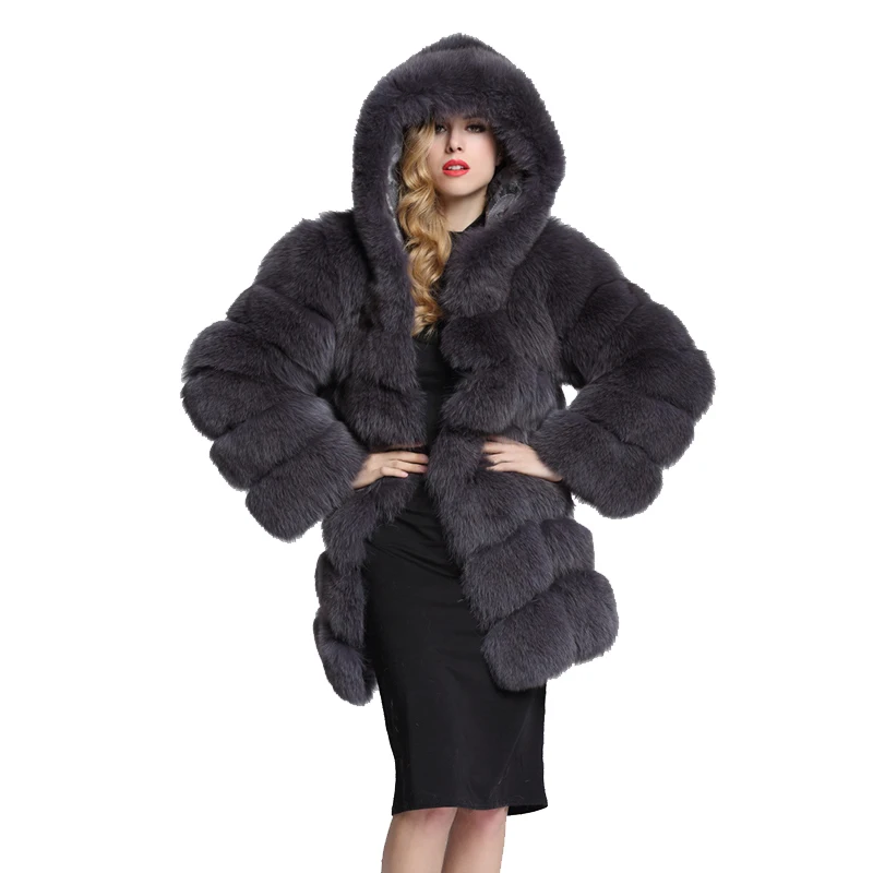 2019 Зимняя Толстая теплая Женская Повседневная куртка с искусственным мехом на