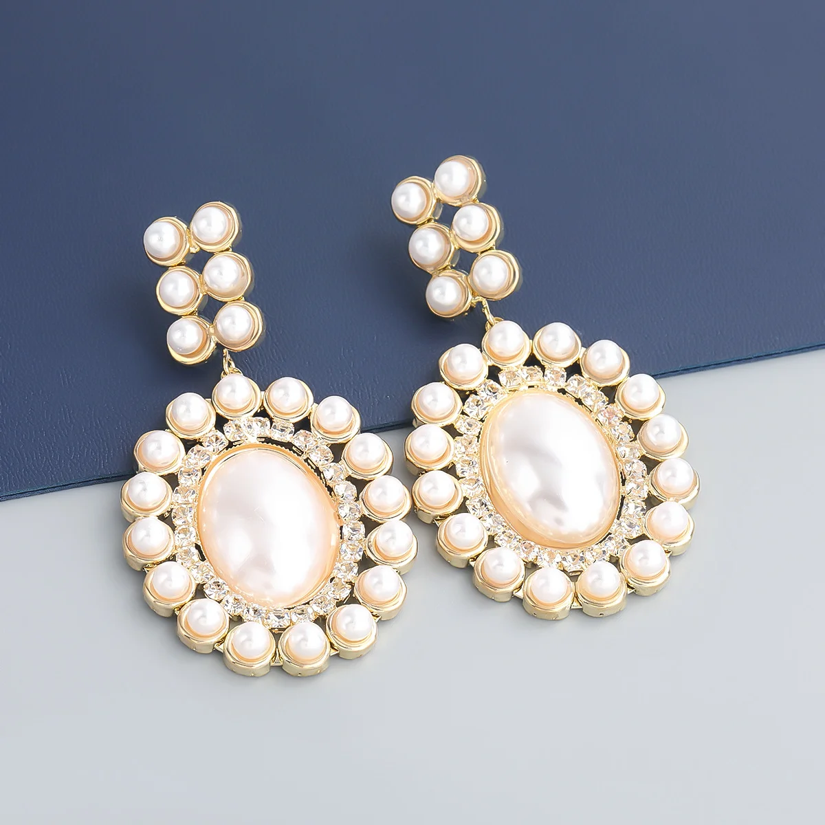 Винтажные золотые серьги-подвески с искусственным жемчугом для женщин корейские