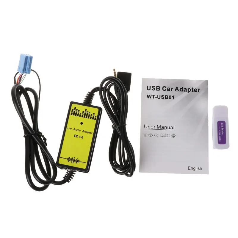 Автомобильный аудио MP3 интерфейс CD адаптер Changer AUX SD USB кабель для передачи данных