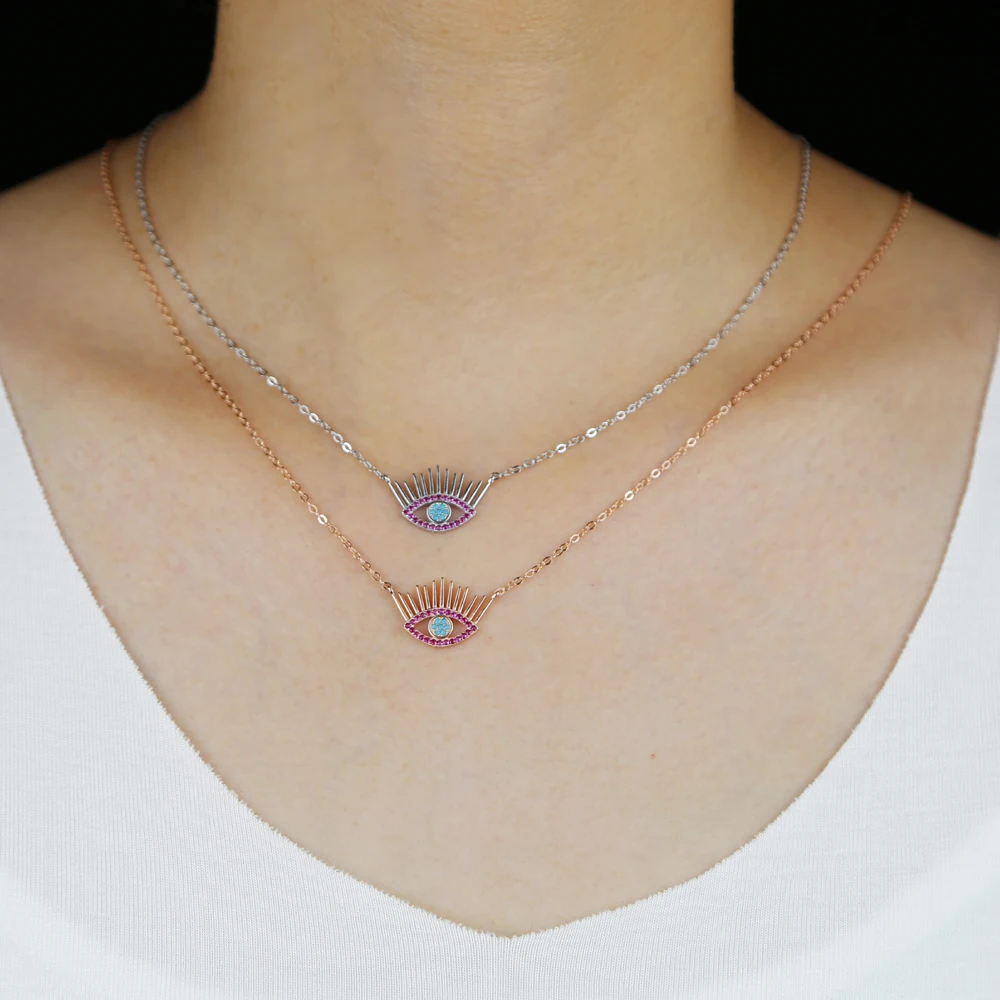 925 пробы серебряные ресницы счастливый знак удача символ девушка ожерелье