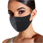 Маска для взрослых, черные маски унисекс, многоразовая Женская трехслойная маска для рта, черная хирургическая маска