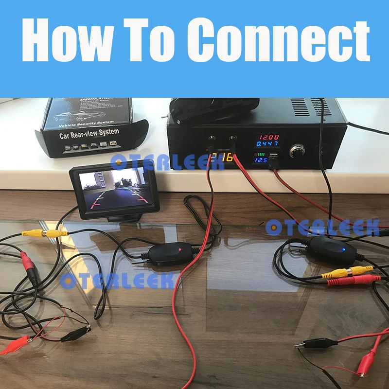 $55.51 Easy Installation Car Rear View Camera Wireless Wiring Kit 2.4GHz DC 12V Vehicle Cameras Wireless Transmitter/Receiver