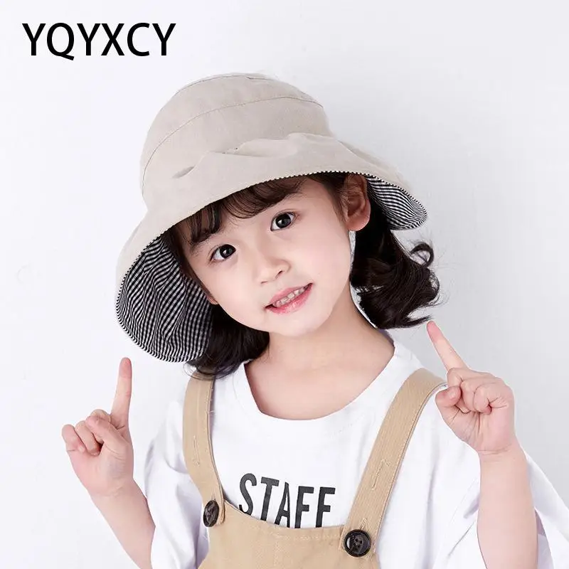 

Summer Hats For Girls Women Empty Top Sun Visor Foldable Parent Child Fisherman Hat Uv Protect Outdoor Travel Beach Hat Cap