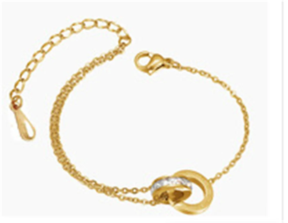 Набор из двух колец римских сережек и браслетов 5A кристалл 316L нержавеющая сталь