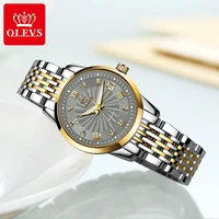 olevs luxury brand women automatic mechanical watches steel watch band watch waterproof simple watch for women gift for women