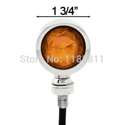 Пара универсальные мотоциклетные хромированные световые указатели поворота для