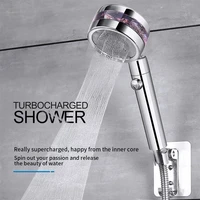rotatable high pressure shower head with pressurized nozzle bathroom accessories water saving shower head plastic water sprayer