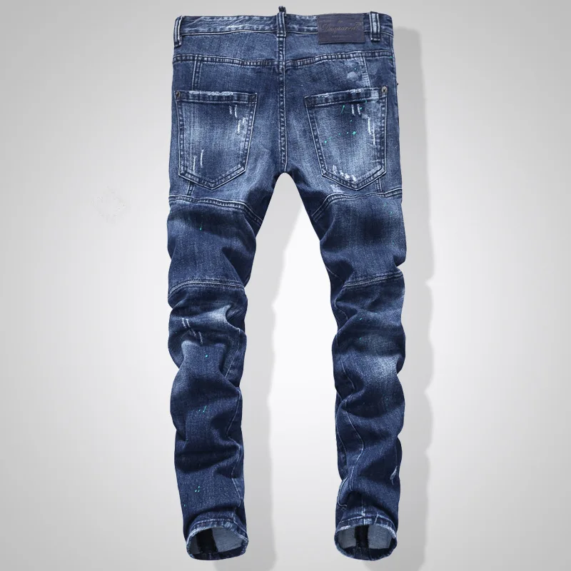 

NEW Men Jeans Ripped for Men Skinny DSQ D2 Jeans Pants Men Jeans Zipper Outwear Man Pants 1 order