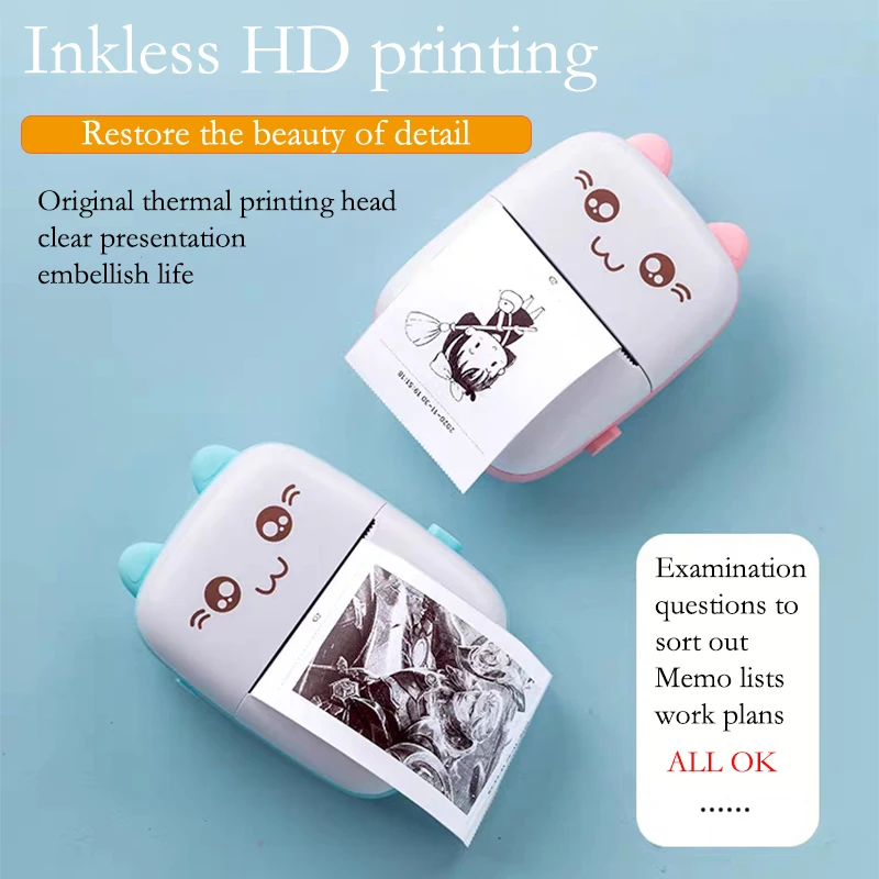 

Micro Portable Printer Bluetooth Thermal Printer Can Be Used To Remotely Print Multifunctional Ink-less Mini-printers