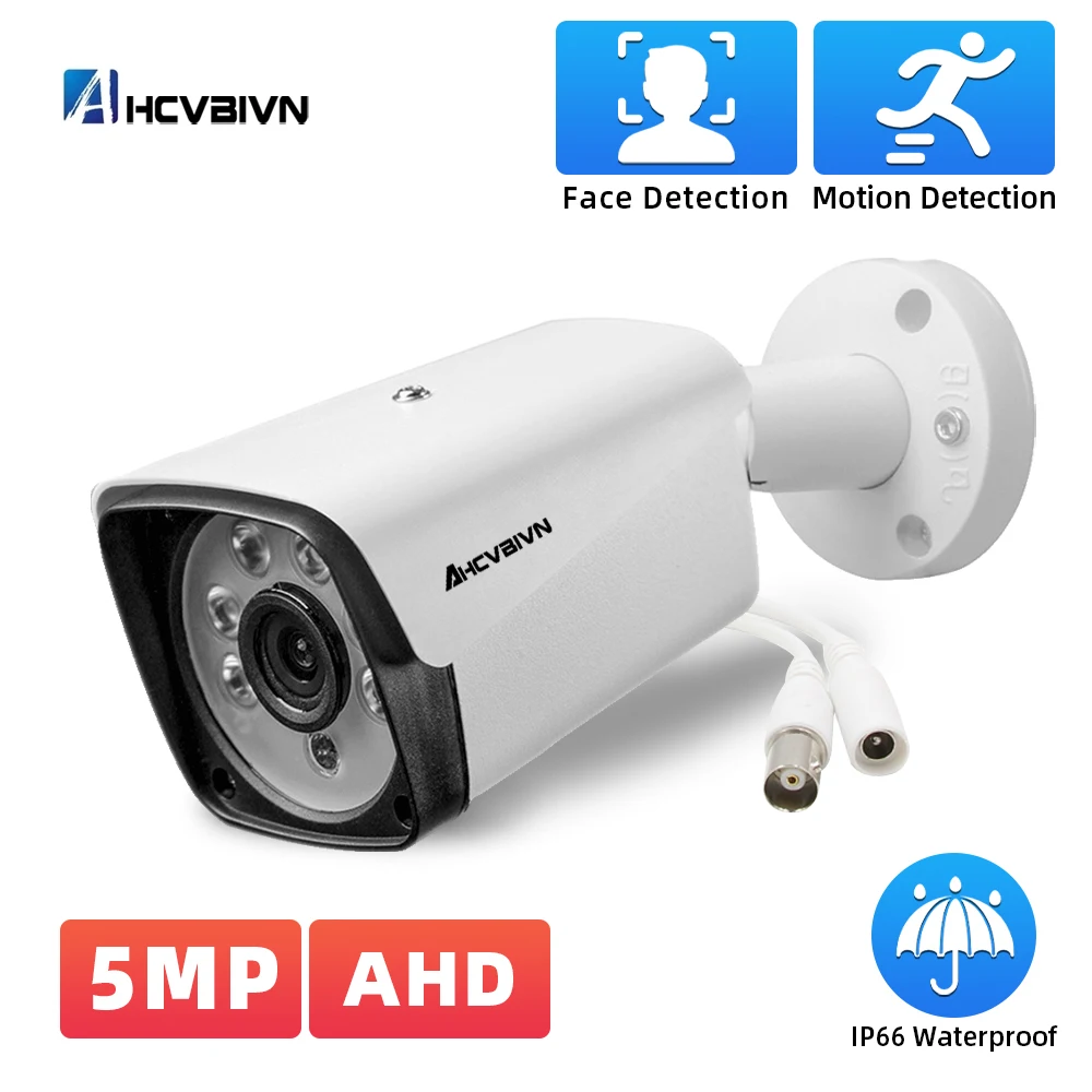 

5MP AHD CCTV Analog Bullet Video Surveillance Camera Outdoor Waterproof Motion Face Detection AHD DVR Security Cameras BNC XMeye