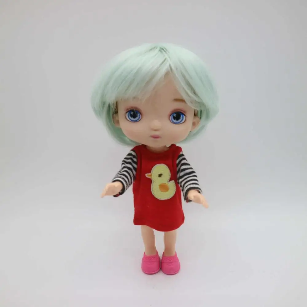 16 см куклы как HOLA куклы Обнаженная кукла с макияжем-6 - Цвет: doll and wig dress10
