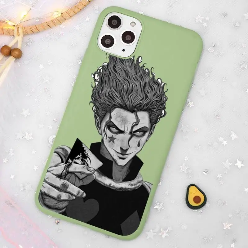 

Hisoka Anime Hunter X luxury Phone Case coque capa Candy Color for iPhone 11 12 mini pro XS MAX 8 7 6 6S Plus X SE 2020 XR