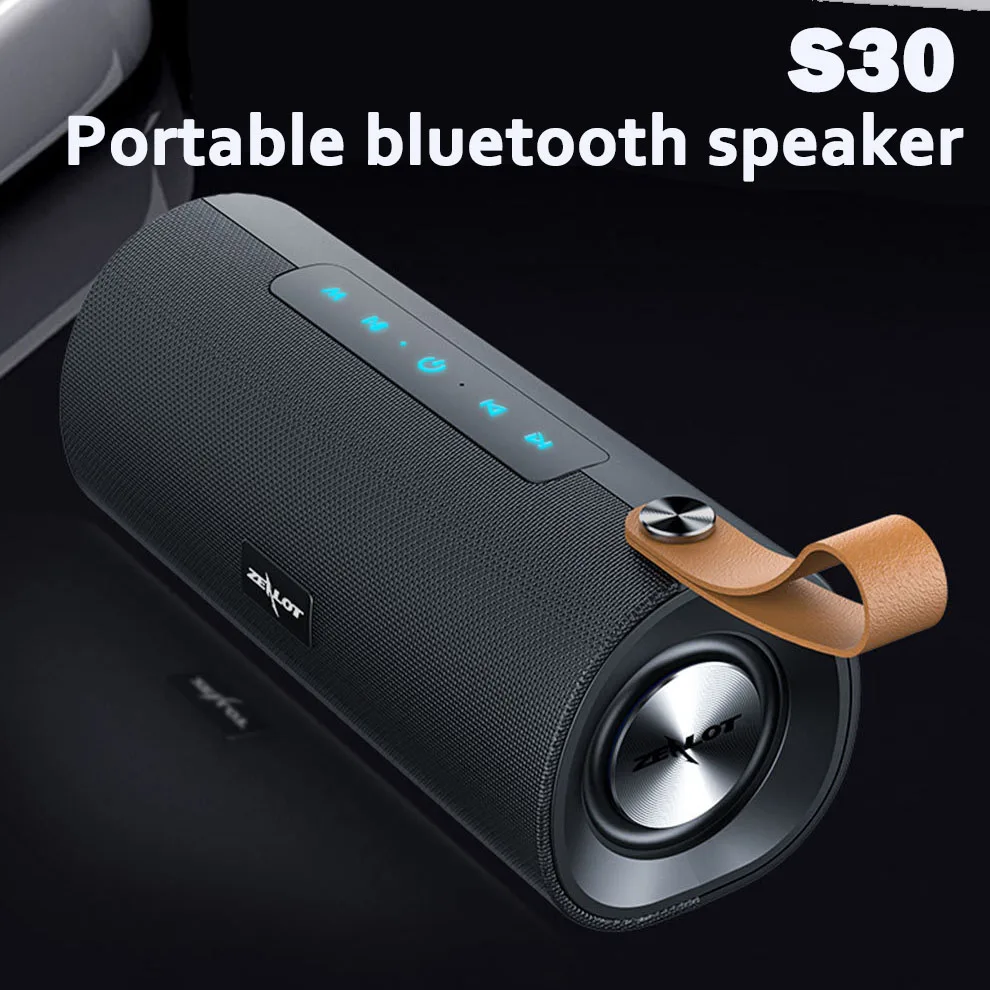 

ZEALOT S30 Portable Bluetooth speakers 3D HiFi stereo Subwoofer mini wireless column boombox TWS Outdoor waterproof Loundpeakers