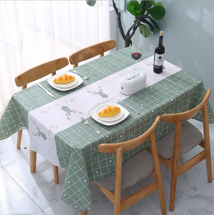 

Rectangula Fruit Maple Leaf Printed Tablecloth Waterproof Oilproof Kitchen Dining Table Colth Cover Mat Oilcloth Antifouling