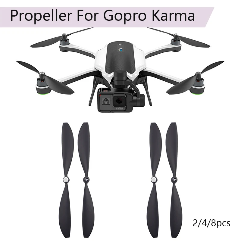 2/4/8 шт. Сменные лопасти пропеллеров CCW/CW реквизит для GoPro Карма Дрон быстродействующий пропеллер RC лопасти квадрокоптера аксессуары Наборы