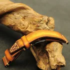 Ремешок мужской из кожи Крейзи Хорс, скрытая Пряжка, кожаный сменный Браслет для наручных часов, 18 мм 20 мм 22 мм 24 мм 26 мм